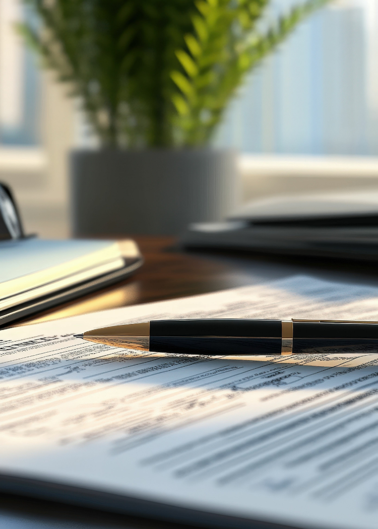 Contested Wills and Probate Solicitor showing pen on paper