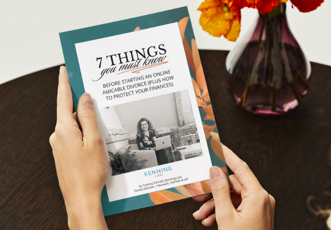 Free divorce support online hands holding guide from Kenning Law